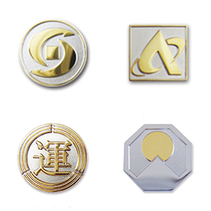 社章 金・銀色コンビメッキ