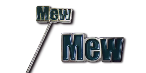 Mew 宮澤工務店様 社章 銀色メッキ+色入れ