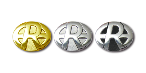 (株)ラン 様 社章 金・銀色メッキ+色入れ