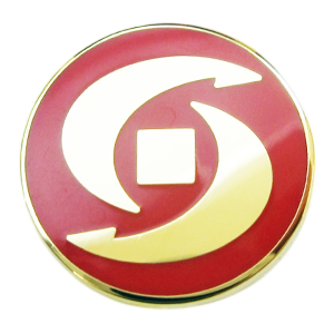 スタンダード社章　丸型　金メッキコントラスト