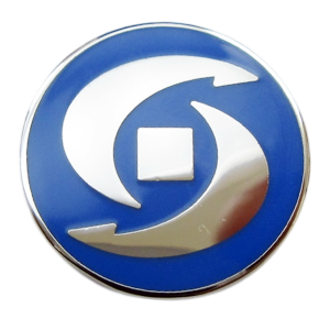 スタンダード社章　丸型　金メッキコントラスト