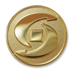 スタンダード社章　丸型　金メッキコントラスト