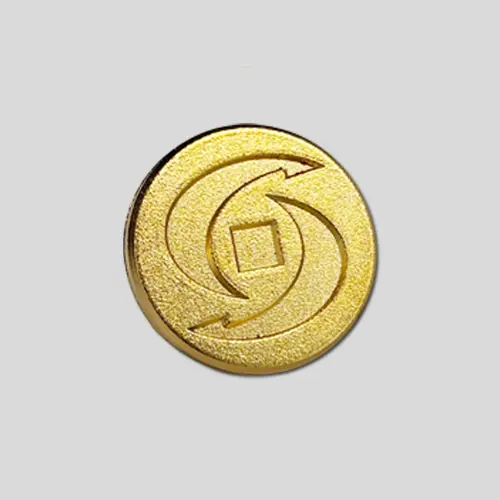 社章バッジ ブラスト金メッキ