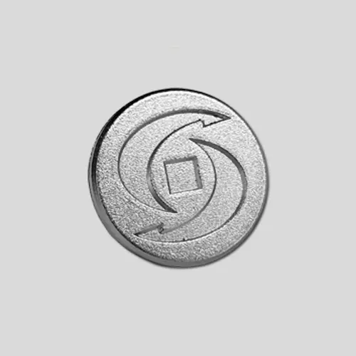 社章バッジ ブラスト銀色メッキ